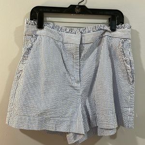 Jcrew Factory Highwaisted ruffle seersucker shorts size 4